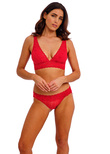 Halo Lace Soft Cup Bra Equestrian Red