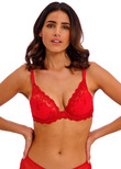 Embrace Lace Plunge Bra Equestrian Red