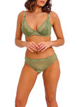 Sensu Lace Plunge Bra Silk Green