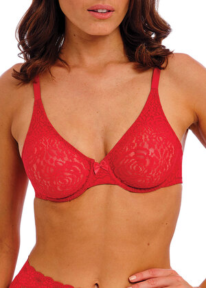 Halo Lace Moulded Bra Equestrian Red Halo Lace  Equestrian Red