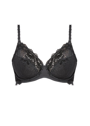 Lace Perfection Classic Underwire Bra Charcoal Lace Perfection  Charcoal