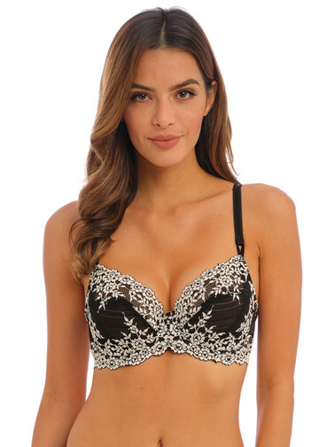 Embrace Lace Black Plunge Bra from Wacoal