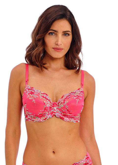 Embrace Lace Hot Pink/multi Classic Underwire Bra from Wacoal