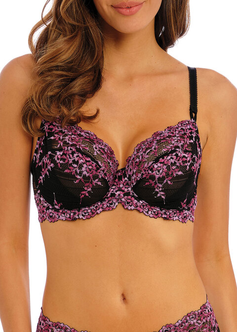 Embrace Lace Black / Berry Multi Classic Underwire Bra from Wacoal