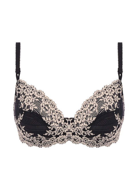 Wacoal Embrace Lace Padded Plunge Bra in Black – Mish
