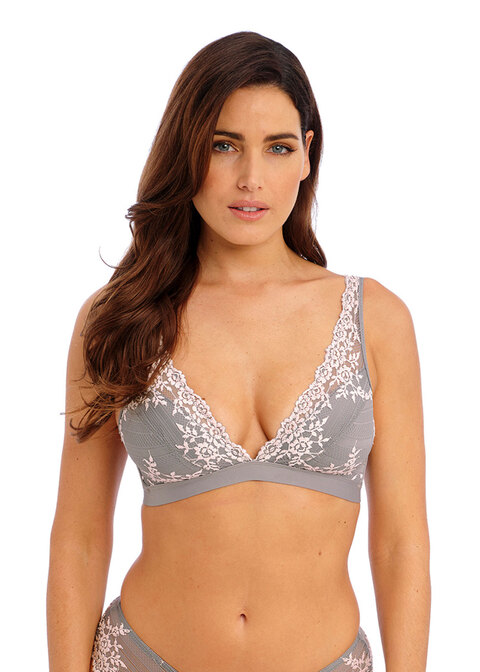Embrace Lace Smoke/crystal Pink Soft Cup Bra from Wacoal