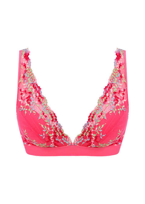 4.61% OFF on WACOAL Pink Surprise Wireless Lace Bra WB9V05