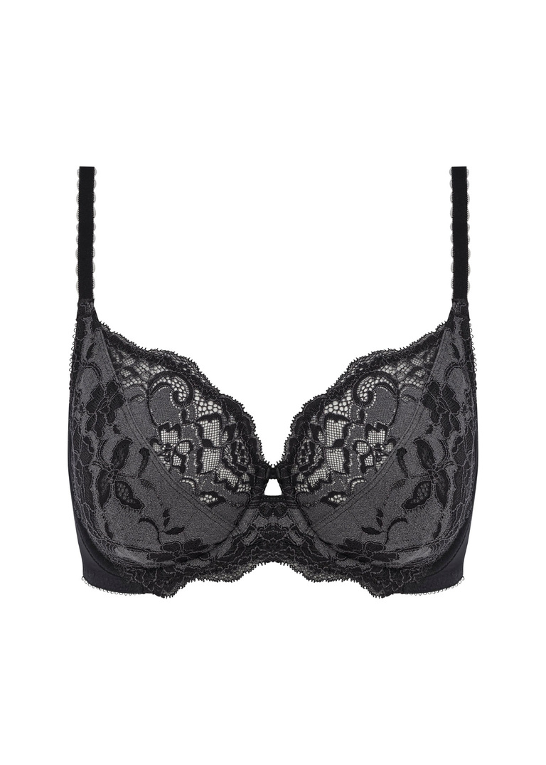 Wacoal Europe Melodie Classic Underwire Bra - 3-Part Cup, Embroidered Lace On Mesh, Hook Closure