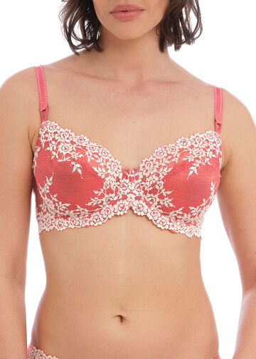 Embrace Lace Faded Rose / White Sand Soft Cup Bra from Wacoal