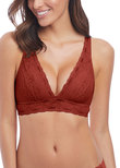 Halo Lace Soft Cup Bra Red Pear