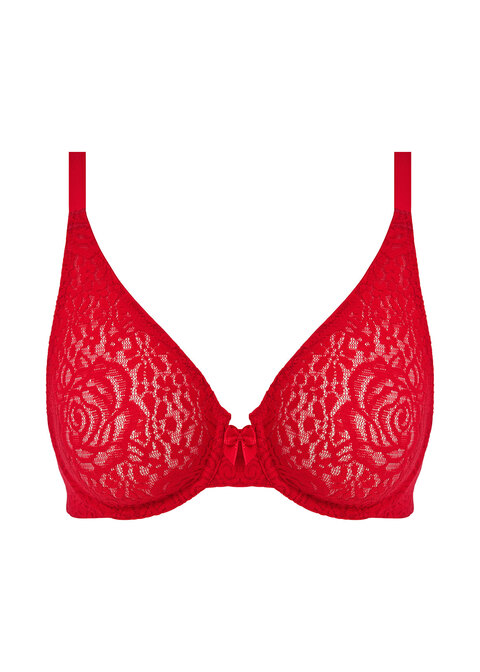 Wacoal, Intimates & Sleepwear, Wacoal Womens Halo Lace Seamless Underwire  Bra 6549 Red Size 36b