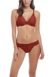 Halo Lace Moulded Bra Red Pear