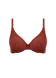 Halo Lace Moulded Bra Red Pear