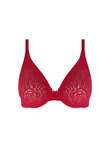 Halo Lace Moulded Bra Lipstick Red