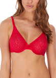 Halo Lace Moulded Bra Lipstick Red