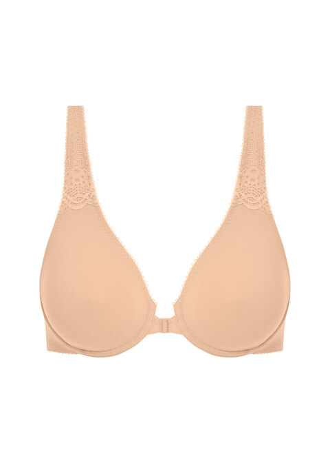 Soft Embrace Sand Front Fastener Bra from Wacoal
