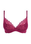 Lace Perfection Push Up Bra Red Plum