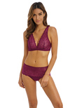 Lace Perfection Brassière Red Plum